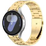 For Samsung Galaxy Watch 7 / FE / 6 / 5 / 4 xDfind Three Beads Quick Release Metal Watch Band(Gold)
