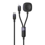Yesido CA136L 27W USB-C / Type-C to 8 Pin & iWatch 2 in 1 Charging Cable, Length:1.2m(Black)