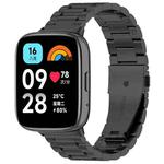 For Xiaomi Redmi Watch 3 Active / Lite xDfind Three Beads Quick Release Metal Watch Band(Black)