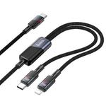 hoco U139 100W Type-C to Type-C and 8 Pin Fast Charging Data Cable, Length: 1.2m(Black)