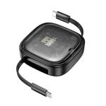 hoco U140 Type-C to Type-C Multi-function Retractable Storage Data Cable(Black)