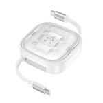 hoco U140 Type-C to Type-C Multi-function Retractable Storage Data Cable(White)
