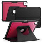 For iPad Air 13 2025 / 2024 Honeycomb Magnetic Rotation Holder Leather Smart Tablet Case(Wine Red)