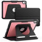 For iPad 2025 / 2022 Honeycomb Magnetic Rotation Holder Leather Smart Tablet Case(Pink)