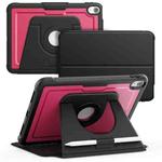 For iPad 2025 / 2022 Honeycomb Magnetic Rotation Holder Leather Smart Tablet Case(Wine Red)