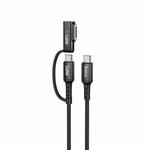 hoco U142 2 in 1 Type-C to Type-C and Mag3 Magnetic Charging Data Cable, Length: 1.8m(Black)