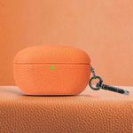 For Sony WF-1000XM5 Litchi Texture PU Earphones Case with Hook(Orange)