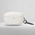 For Sony WF-1000XM5 Litchi Texture PU Earphones Case with Hook(White)