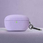 For Sony WF-1000XM5 Litchi Texture PU Earphones Case with Hook(Purple)