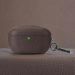 For Sony WF-1000XM5 Litchi Texture PU Earphones Case with Hook(Coffee)