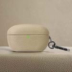 For Sony WF-1000XM5 Litchi Texture PU Earphones Case with Hook(Khaki)