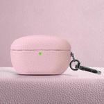 For Sony WF-1000XM5 Litchi Texture PU Earphones Case with Hook(Rose Pink)