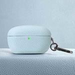 For Sony WF-1000XM5 Litchi Texture PU Earphones Case with Hook(Sierra Blue)