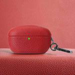 For Sony WF-1000XM5 Litchi Texture PU Earphones Case with Hook(Red)