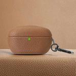 For Sony WF-1000XM5 Litchi Texture PU Earphones Case with Hook(Brown)