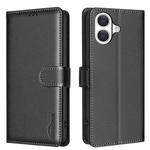For iPhone 17 Litchi Texture RFID Anti-theft Leather Phone Case(Black)