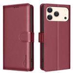 For iPhone 17 Pro Max Litchi Texture RFID Anti-theft Leather Phone Case(Red)
