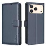 For iPhone 17 Pro Max Litchi Texture RFID Anti-theft Leather Phone Case(Blue)