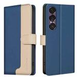 For Sony Xperia 1 VII Color Matching RFID Anti-theft Leather Phone Case(Blue)