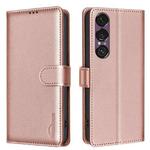 For Sony Xperia 1 VII Litchi Texture RFID Anti-theft Leather Phone Case(Gold)