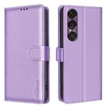 For Sony Xperia 1 VII Litchi Texture RFID Anti-theft Leather Phone Case(Purple)