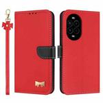 For Huawei nova 13 Pro 5G Metal Bow Leather Phone Case with Hand Strap(Red)