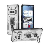 For Nothing Phone 3a Metal Kickstand TPU Hybrid PC Phone Case(Grey)