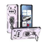 For Nothing Phone 3a Metal Kickstand TPU Hybrid PC Phone Case(Purple)