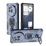 For Nothing Phone 3a Pro Metal Kickstand TPU Hybrid PC Phone Case(Blue)