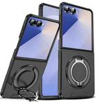 For Samsung Galaxy Z Flip7 5G Sliding Camshield Ring Holder Phone Case(Black)