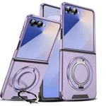 For Samsung Galaxy Z Flip7 5G Sliding Camshield Ring Holder Phone Case(Purple)