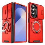 For Samsung Galaxy Z Fold7 5G Sliding Camshield Ring Holder Phone Case(Red)