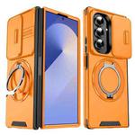 For Samsung Galaxy Z Fold7 5G Sliding Camshield Ring Holder Phone Case(Orange)