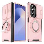 For Samsung Galaxy Z Fold7 5G Sliding Camshield Ring Holder Phone Case(Pink)