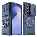 For Samsung Galaxy Z Fold7 5G Sliding Camshield Ring Holder Phone Case(Blue)