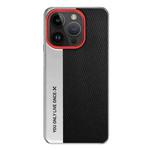 For iPhone 15 Pro Max Camera Design Diamond Texture Leather PC Phone Case(Black)