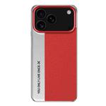 For iPhone 17 Pro Camera Design Diamond Texture Leather PC Phone Case(Red)