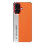 For iPhone 17 Camera Design Diamond Texture Leather PC Phone Case(Orange)
