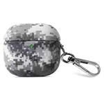 For AirPods 3 Camouflage Nature Leather Earphone Protective Case(Marine Camouflage)