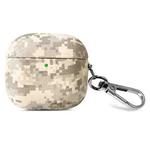 For AirPods 3 Camouflage Nature Leather Earphone Protective Case(Sand Camouflage)