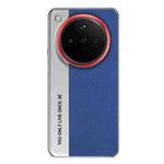 For OPPO Find X8 Camera Design Diamond Texture Leather PC Phone Case(Blue)