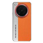 For OPPO Find X8s Camera Design Diamond Texture Leather PC Phone Case(Orange)