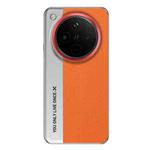 For OPPO Find X8s+ Camera Design Diamond Texture Leather PC Phone Case(Orange)