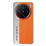 For vivo X200 Pro mini Camera Design Diamond Texture Leather PC Phone Case(Orange)