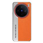 For vivo X200s Camera Design Diamond Texture Leather PC Phone Case(Orange)