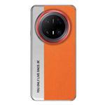 For Huawei Mate 70 Pro Camera Design Diamond Texture Leather PC Phone Case(Orange)