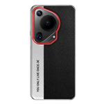 For Huawei Pura 70 Camera Design Diamond Texture Leather PC Phone Case(Black)