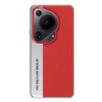 For Huawei Pura 70 Camera Design Diamond Texture Leather PC Phone Case(Red)