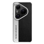 For Huawei Pura 80 Pro Camera Design Diamond Texture Leather PC Phone Case(Black)