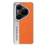 For Huawei Pura 80 Pro+ Camera Design Diamond Texture Leather PC Phone Case(Orange)